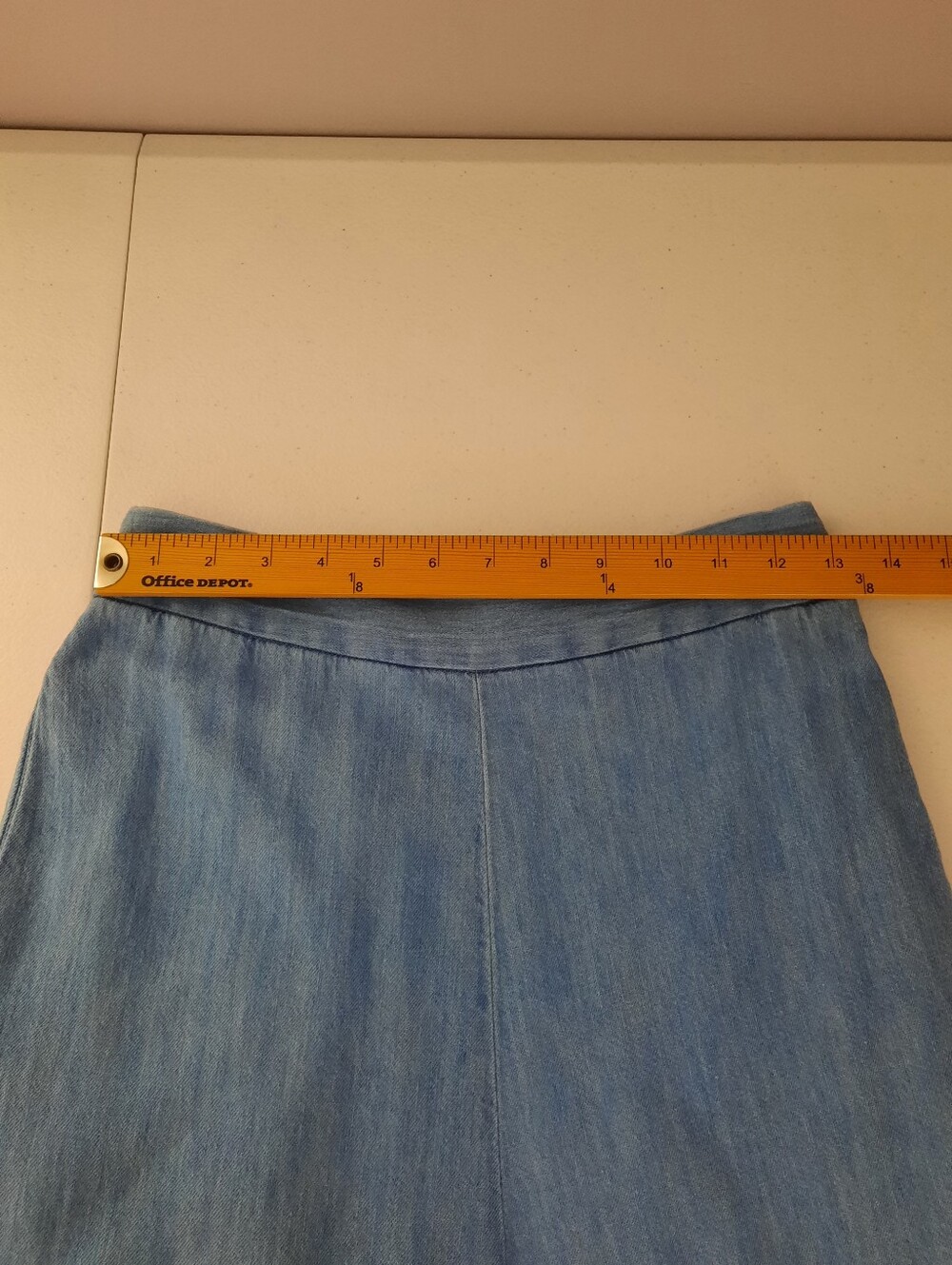 Madewell Chambray Huston High Rise Pull On Wide Leg Crop Pants size Small - Picture 10 of 16